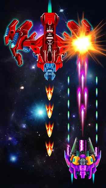 تحميل لعبة Galaxy Attack: Alien Shooter مهكرة للأندرويد