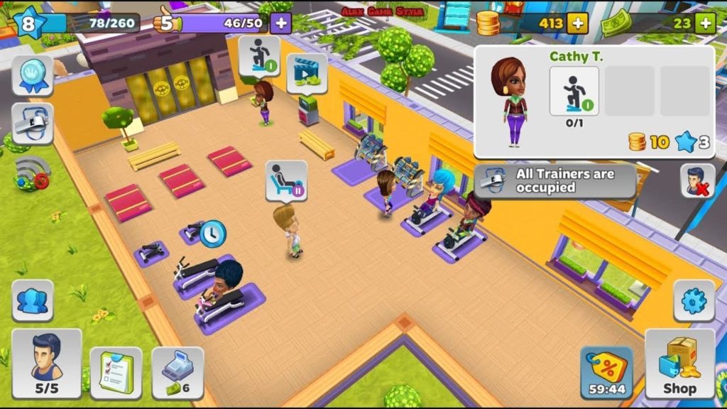 تحميل لعبة My Gym: Fitness Studio Manager مهكرة