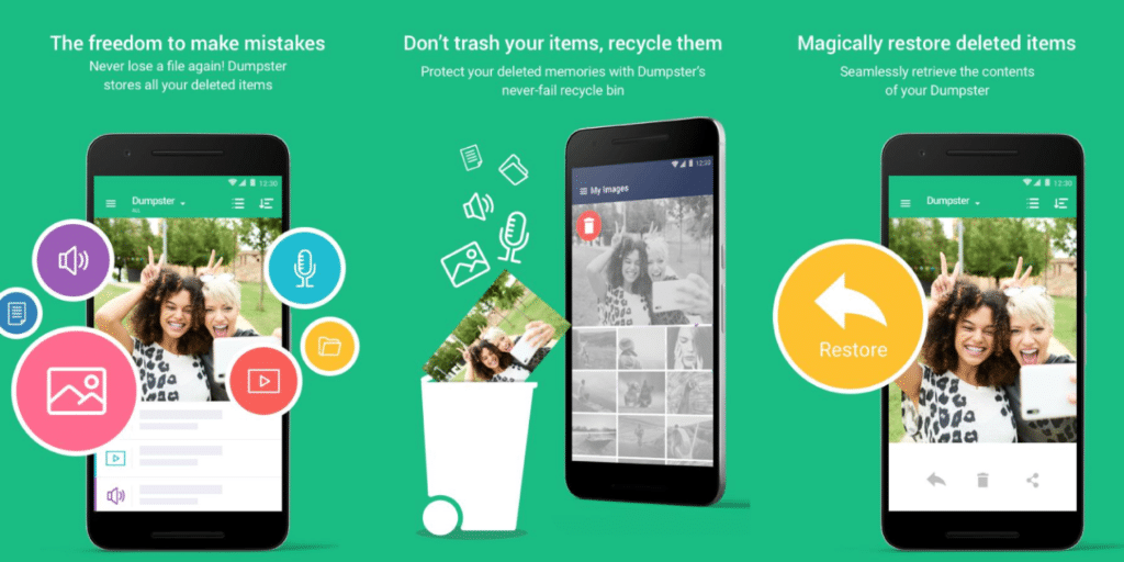 تطبيق إستعادة المحدوفات Dumpster Premium Image & Video