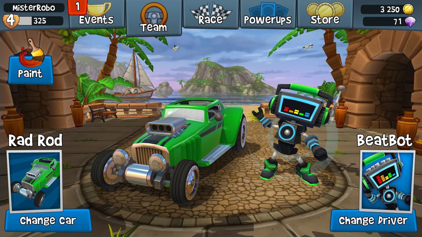 تحميل لعبة Beach Buggy Racing 2 مهكرة لـ أندرويد