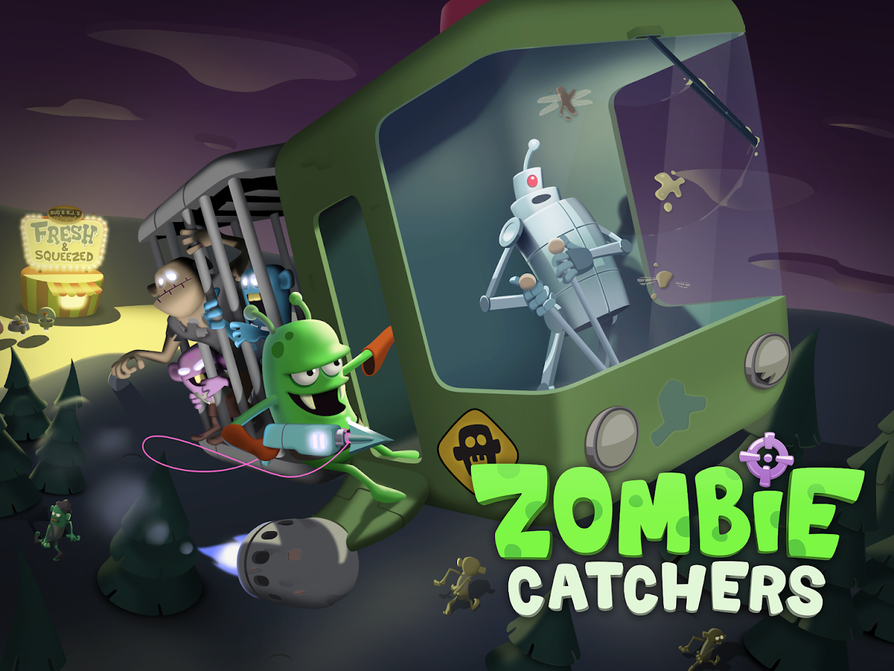 تحميل لعبة زومبي كاتشر Zombie Catchers مهكرة لـ أندرويد