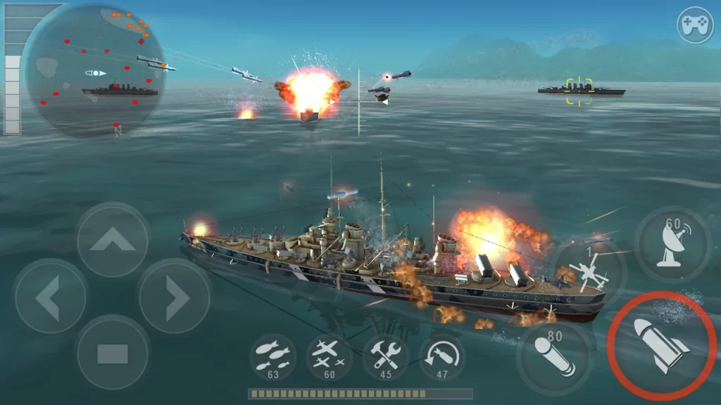 تحميل لعبة WARSHIP BATTLE 2023 مهكرة للأندرويد